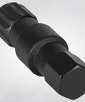 Close-up of black steel Hinge Pin Tool For Alpha One Gen II Bravo I II III Outdrives Replaces 91-78310 18-9861, hexagonal head.