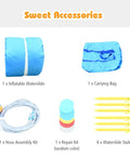 Accessories for Inflatable Water Slide With Splash Pool, Arch, Climbing Wall And Two Water Cannons, Giant Backyard Water Park For Kids