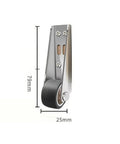 Rock Solid Heavy Duty Vertical Track Roller Wheels 4 Pack Sliding Door Bottom Guides side view with black rubber caster, 79mm height, 25mm width.