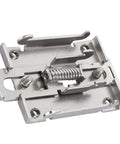 Close-up of Four Pack 35MM DIN Rail Mounting Clip For Solid State Relay Mounting Rack In Stainless Steel With Screws Chinese Standard Easy Install
