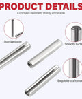 50 Pcs Slotted Spring Pins 2.2mm By 8mm 304 Stainless Steel Dowel Fasteners For Automotive Repair, showing details of pins