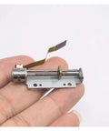 Solid 29Mm Stroke Linear Actuator DC 5V To 6V With 8Mm Stepped Shaft shown in hand, detailing precise motor and connection wires.