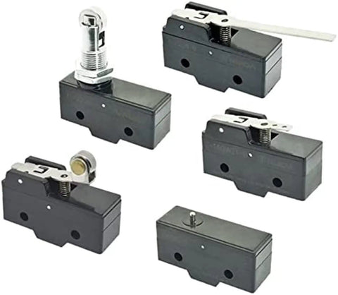 Encoder with microswitch and rotary encoder function, limit travel, small horizontal roller lever, hinge, screw terminal, durable build