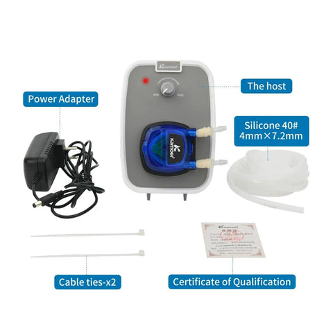 KCPA300 24V Peristaltic Pump 300Ml Min Automatic Control 4Mm Tubing For Precise Liquid Dosing Compact Design Easy Tube Replacement Ideal Lab And Industrial Applications With Adjustable Flow Settings