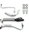 Turbo Oil Return Drain Line And Oil Feed Pipe Kit, 4 Piece Set, Fits Encore Sonic Cruze Trax 1.4L L4 Engines, Replacement Parts 55567067