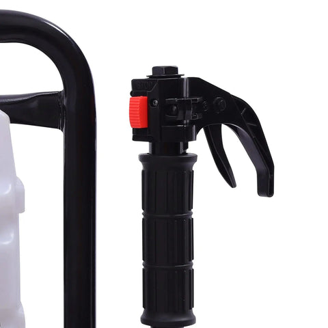 Workhorse Gas Powered Post Hole Digger For Fence Posts And Tree Planting With 63cc Two Stroke Engine handle close-up