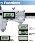 IP67 Waterproof Digital Caliper Outside Micrometer 6 Inch Dope Precision For DIY Projects Stainless Steel Build close-up