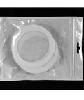 10pcs Shower Drain Hair Catcher Mesh Stickers, Square in a clear package, featuring circular white mesh stickers for drainage.