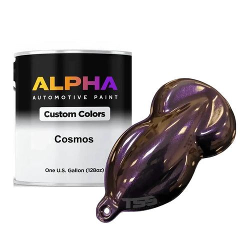 Top Shelf Candy Pearl Auto Paint Basecoat Gallon Ready To Spray Right Out With Medium Reducer with purple color sample.