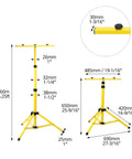 Adjustable Archery Target Stand Heavy Iron Tripod dimensions with rust resistant frame and height 25 to 61 inches for backyard use