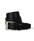 Real Deal Mens Leather Belt With Tough Metal Buckle Daily Casual And Office Strap In Classic Black Size 34 showing the durability and style.