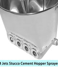 Tough As Nails Stucco And Mortar Sprayer Built For Smooth Wall Texture Applications With Large Stainless Steel Hopper.