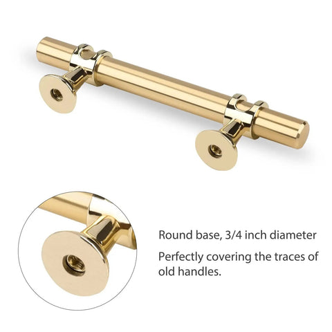 Gold Cabinet Handles 10 Pack Brushed Brass Pulls for Kitchen Cabinets and Dresser Drawers Champagne Gold Pull Hardware