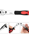 Heavy Duty One Quarter Inch Ratcheting Wrench Set Forged From Durable Carbon Steel for tight spaces and stubborn nuts.