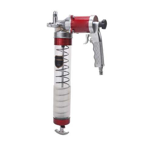 Beefy Heavy Duty Pneumatic Grease Gun With 12000 PSI High Pressure Seal, Leakproof Grip, three loading methods, visible spring