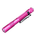 Pink Pokelit 2AA EDC Flashlight 600 Lumens Tiny But Mighty Pocket Size LED Torch With 519A LED High CRI 90 Plus True Color