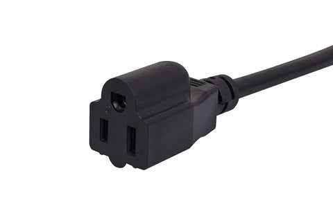 Outdoor Extension Cord 10 Ft Heavy Duty 3 Prong Waterproof Cord UL Listed Black For Indoor And Outdoor Use