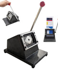 Manual PVC Card Cutter For CR80 Cards, all metal desktop die cutter with steel blade and round corner, 0.8mm thickness cutting tool