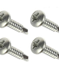 Close-up view of Self Drilling Phillips Pan Head Screws Kit In Stainless Steel Size Twelve One And A Quarter Inch Pack Of One Thousand