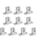 10 Piece Linear Motion Rail Support Brackets Set For Heavy Duty Robotics And Automation, Premium Aluminum Alloy, High Precision Machining, Smooth Edges, Rock Solid And Ultra Durable, Reliable For CNC Machines And Industrial Projects. 10-pack silver brackets