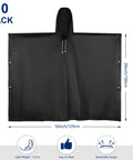 10 Pack Adult Rain Ponchos With Drawstring Hood Waterproof Thickened Rain Coats For Men And Women Reusable Black EVA Material