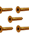 Brass Wood Screws Kit 8x1.5 Inch With Square Drive Flat Head Countersunk, 1000 Pack For Woodworking Indoor Outdoor Use