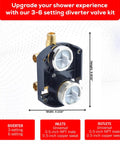 Heavy Duty Rough In Shower Valve With Integrated Diverter And Solid Forged Brass Body engineered for easy installs, featuring 3-6 settings.