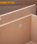 5/16-18 Screw-On Tee Nuts Pack Of 8, 1/2 Inch Length installed in wooden furniture joint for secure fastening