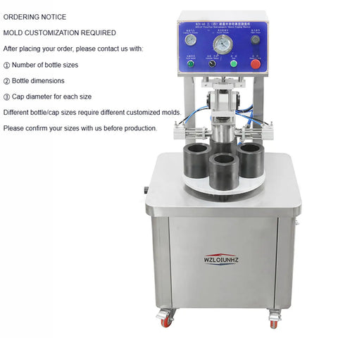 Heavy Duty Vacuum Capper For Glass Jars And Tin Cans With Adjustable 30 To 80 Mm Jaw, compact design for precise bottle sealing.