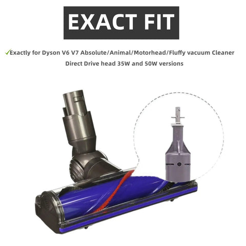 Replacement Brush Roller For Dyson V6 Vacuum Cleaner Head 966084-01 Bar Assembly, exact fit illustration with drive head.