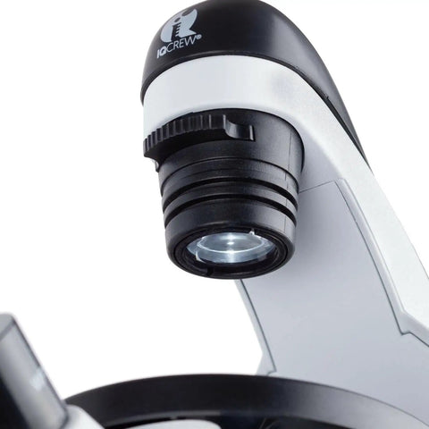 Close-up of Inverted Compound Microscope For Kids And Students, 40X To 200X Magnification, Kid-Friendly And Easy-To-Use lens. 