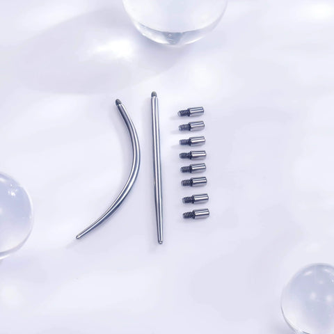 14G Piercing Taper Kit With 2mm Titanium Extension Poles for internal threaded tragus helix conch cartilage piercing jewelry.