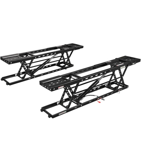 8,000-Lb Portable Car Lift With Heavy Duty Hydraulic Quick Jack For Sedans And SUVs, adjustable scissor lift design.