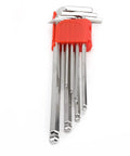 High Grade Chrome Vanadium Metric Hex Key Set Wrench Tool Kit With Case Sizes 1.5mm To 10.0mm in red holder