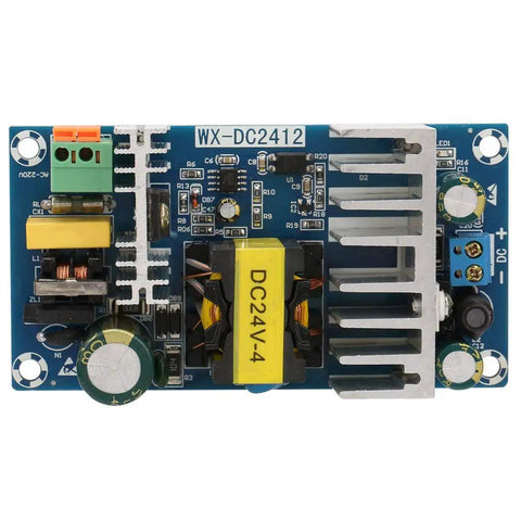 Beefy 100W Switching Power Supply Module For Industrial Use With High Efficiency And Wide AC Input 85-245V, Compact 4.2 X 2 X 1.1 Inch DC Output Converter, Rugged Industrial Grade Power Supply For Machinery And Automation, 24V DC board