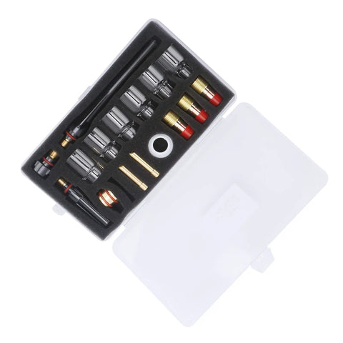 Pro Grade Welding Torch Accessories Kit With Glass Cup Brass Consumables Two Millimeter Glass Mouth Tungsten Clamp Silicone Rings