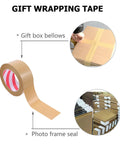 2 Pack Kraft Paper Packing Tape Water Resistant Sealing Tape for gift wrapping and sealing boxes and frames