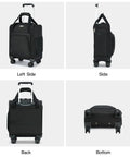 underseat carry-on luggage 16 inch black softside spinner case