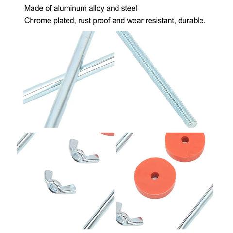 Universal Chrome Battery Hold Down Kit With J Hook Bolts Washers And Nuts For Cars Trucks And SUVs components detail