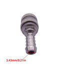 Close-up view of a Female Fuel Line Connector Tank End for Outboard Motors 4-140HP Fits 5/16 Inch Hose 8mm to 13mm Connector.