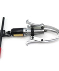 Side view of Heavy Duty 5 Ton 3 Jaw Hydraulic Gear Puller with 360 Degree Flexibility for Wheel Hubs and Bearings on white background