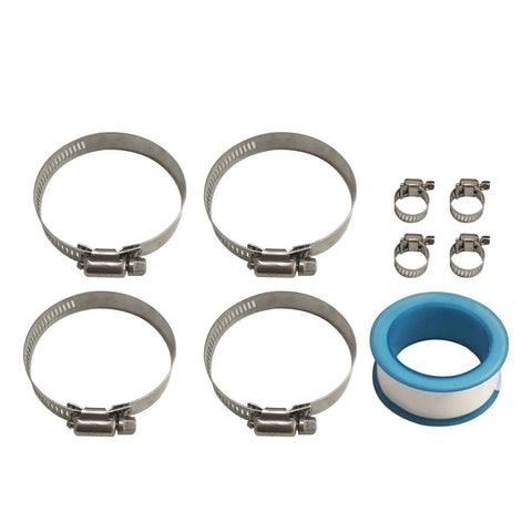 Auxiliary Fuel Tank Install Kit for Ford Super Duty F250 F350 1999 2022 Gravity Fueled System hose clamps and tape