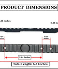 Dimensions of CVA Paramount Picatinny Scope Rail 20 MOA Aluminum 6063 T6 Black Finish Fits All Paramount Mounts Built Tough For Any Optics Setup