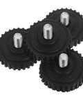 4 Pcs Grippy No Slip Rubber Feet With Threaded Base For Food Scales And Industrial Platforms, shown from above