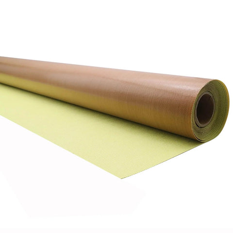 Roll of 36 Inch By 15 Foot PTFE Coated Heat Press Cover Sheet Self Adhesive Fiberglass Fabric 5 Mil Thick for heat transfer projects