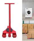 Heavy Duty Three Wheel Machinery Mover Dolly Handling Two Ton Loads With Grippy Swivel Handle And Rock Solid Pu Caster Wheels, suitable for moving appliances and boxes.