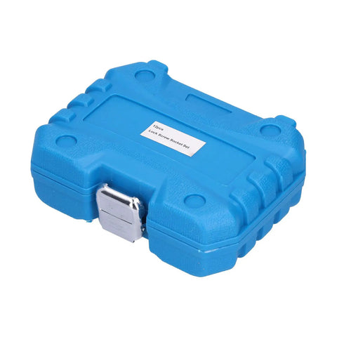 12 Piece Car Spline Bit Set Master Kit With 17mm Wheel Nut Socket in blue case