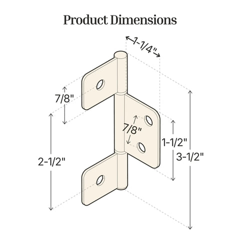 Real Deal Three Leaf Brass Flat Strap Hinges Non Mortise Bi Fold Cabinet Door Hardware For Mobile Homes Campers Trailers Pack Of Two Built Tough With Silent Sliding Pins