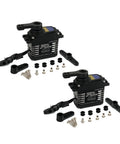Pair Of Tough As Nails 70Kg Cm High Torque Digital Metal Gear Servo IP68 Waterproof For Brushless RC Crawler And Robot Assembly 360 Degree Continuous Rotation Beast Grade Heavy Duty Output with accessories.