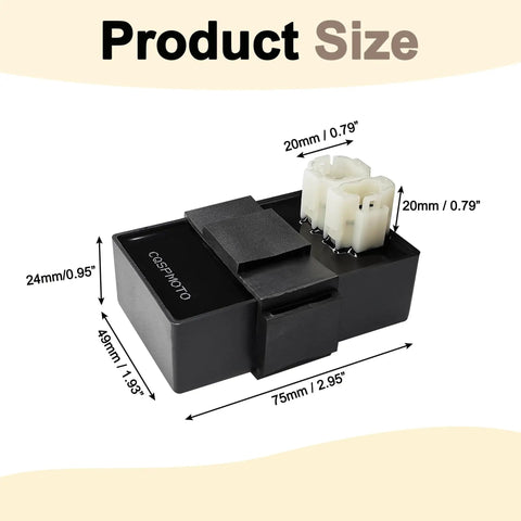 6 Pin DC CDI Box For 150CC 200CC 250CC GY6 Scooters Mopeds Go Karts Dune Buggy Replacement Part fits dimensions detail